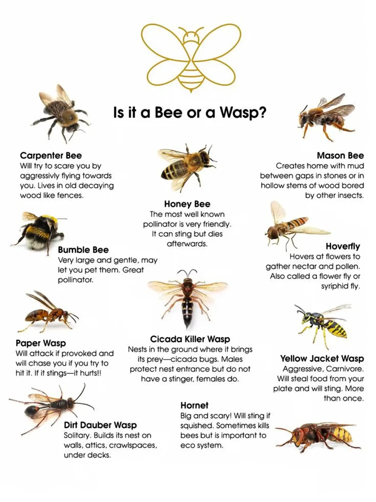 The difference between a bee and a wasp